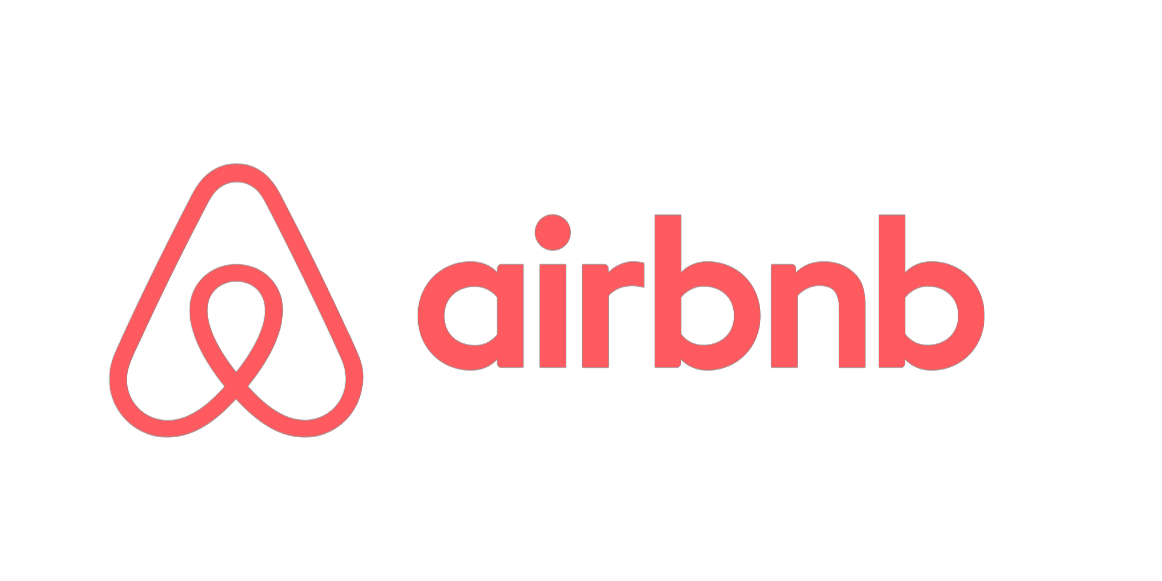 Airbnb Logo mit stilisiertem Bélo-Symbol, bekannt für Unterkünfte, Reisen, Ferienwohnungen und die globale Plattform für Gastfreundschaft