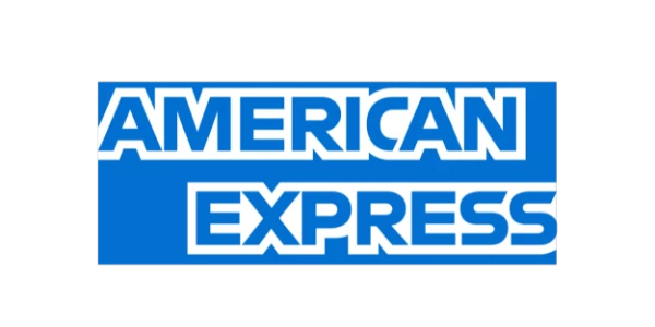 American Express Logo mit blauem Schriftzug, bekannt f&uuml;r Kreditkarten, Zahlungsservices und die internationale Finanzmarke American Express