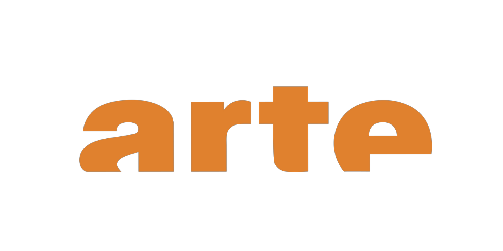 ARTE Logo mit orangefarbenem Schriftzug, bekannt für Kultur, Fernsehen, Dokumentationen und den deutsch-französischen Sender ARTE