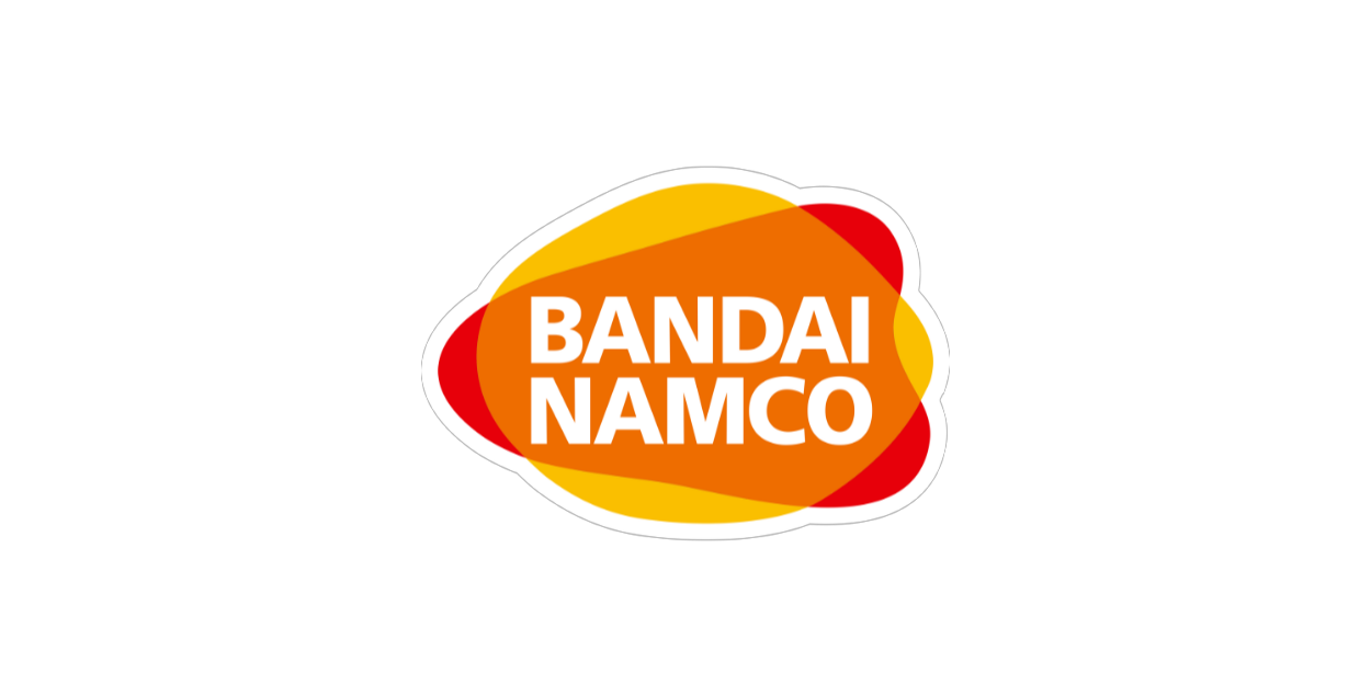 Bandai Namco Logo mit farbigem Emblem und Schriftzug, bekannt für Gaming, Entertainment, Videospiele und die internationale Marke Bandai Namco