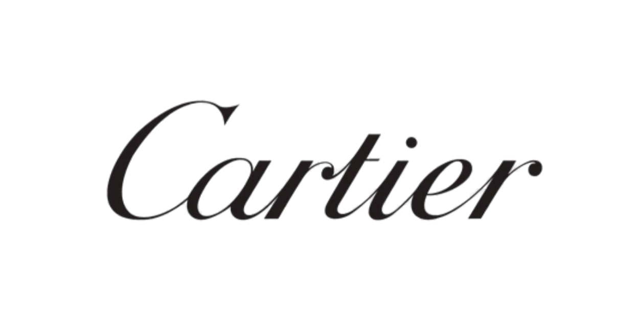 Cartier Logo in eleganter Schrift, ikonisches Markenzeichen für Luxus, Schmuck, Uhren und exklusive Designermarke Cartier