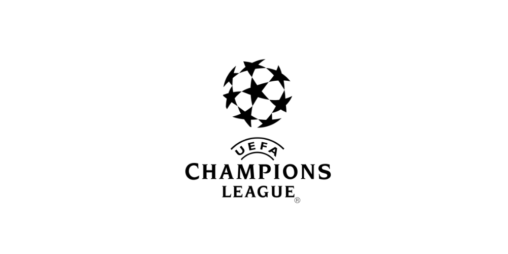 UEFA Champions League Logo mit Sternenball-Symbol, bekannt für Fußball, internationale Top-Clubs und den prestigeträchtigen europäischen Wettbewerb