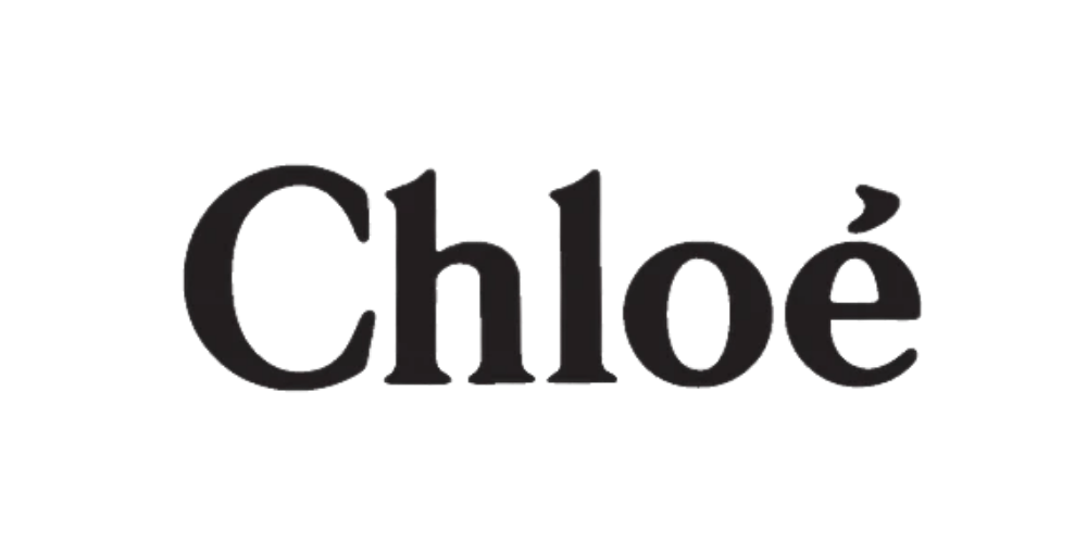 Chloé Logo in eleganter Serifenschrift, bekannt für Luxusmode, Designerbekleidung und die französische Premiummarke Chloé