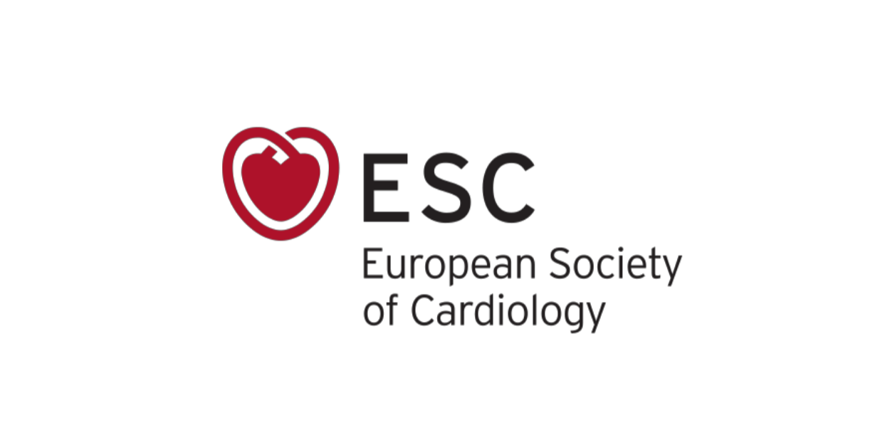 ESC Logo der European Society of Cardiology, bekannt für Kardiologie, medizinische Forschung, Fachkongresse und internationale Herzgesundheit