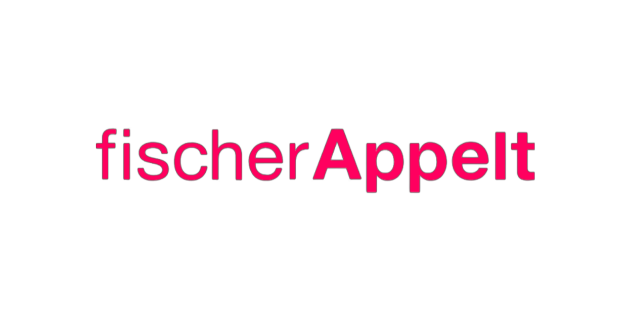 fischerAppelt Logo mit modernem Schriftzug, bekannt für Kommunikationsagentur, PR, Marketing und strategische Markenberatung