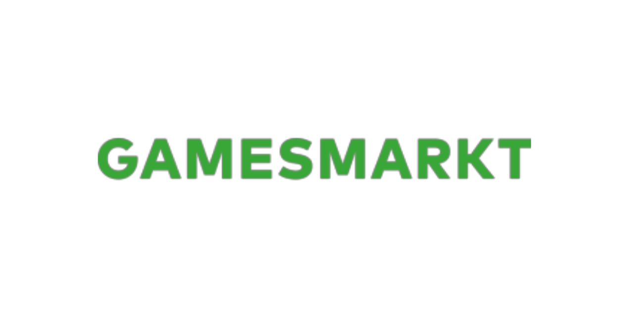 GamesMarkt Logo mit markantem Schriftzug, bekannt für Fachmagazin der Gamesbranche, Medien, Marktanalysen und Business-News im Gaming-Bereich