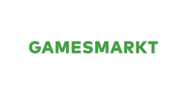 GamesMarkt Logo mit markantem Schriftzug, bekannt f&uuml;r Fachmagazin der Gamesbranche, Medien, Marktanalysen und Business-News im Gaming-Bereich
