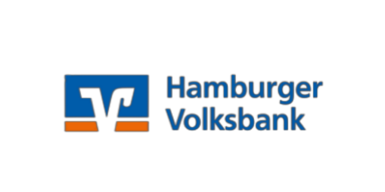 Hamburger Volksbank Logo mit Schriftzug, bekannt für Bankdienstleistungen, Finanzberatung und die regionale Genossenschaftsbank in Hamburg