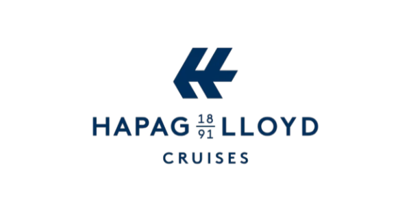 Hapag-Lloyd Cruises Logo mit elegantem Schriftzug, bekannt f&uuml;r Luxuskreuzfahrten, exklusive Reisen und hochwertige Kreuzfahrt-Erlebnisse