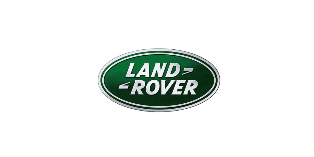 Land Rover Logo mit grünem Oval und weißem Schriftzug, bekannt für Geländewagen, Offroad-Kompetenz und die britische Automarke Land Rover