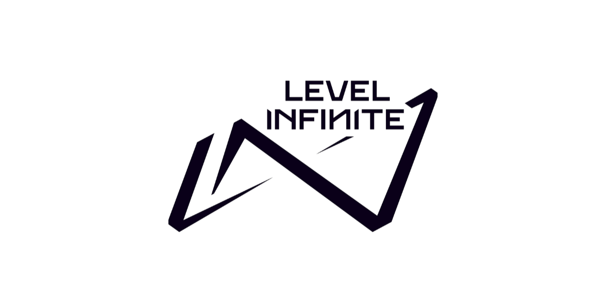 Level Infinite Logo mit modernem Schriftzug, bekannt für Gaming, Publishing und die internationale Marke für digitale Unterhaltung