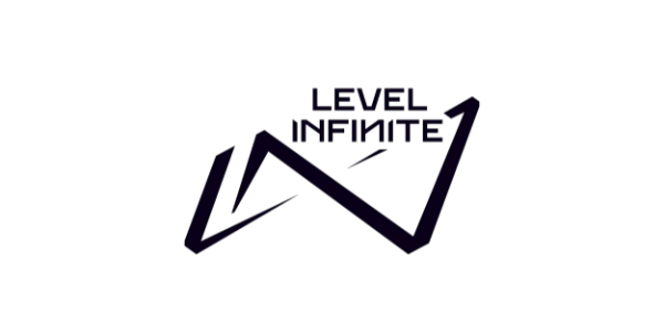 Level Infinite Logo mit modernem Schriftzug, bekannt f&uuml;r Gaming, Publishing und die internationale Marke f&uuml;r digitale Unterhaltung