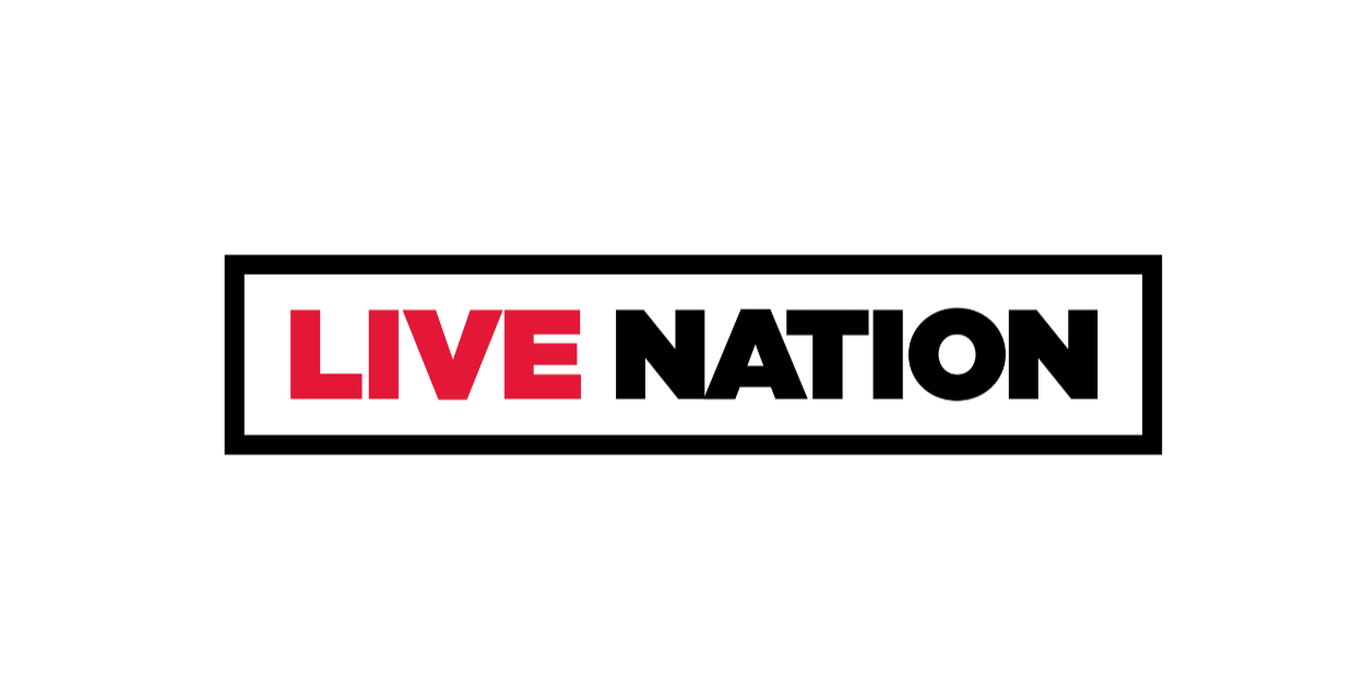 Live Nation Logo mit markantem Schriftzug, bekannt für Konzerte, Live-Events, Tourneen und die internationale Entertainment-Marke