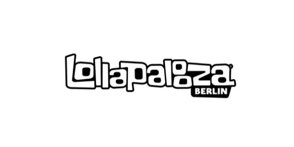 Lollapalooza Logo mit auff&auml;lligem Schriftzug, bekannt f&uuml;r Musikfestival, Live-Acts, internationale K&uuml;nstler und das Eventhighlight der Festival-Szene