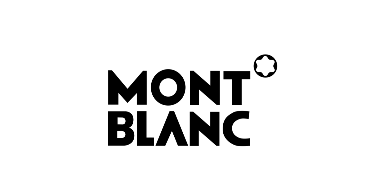 Montblanc Logo mit weißem Stern-Emblem, Symbol für Luxus, Schreibkultur, Uhren und hochwertige Accessoires der Marke Montblanc