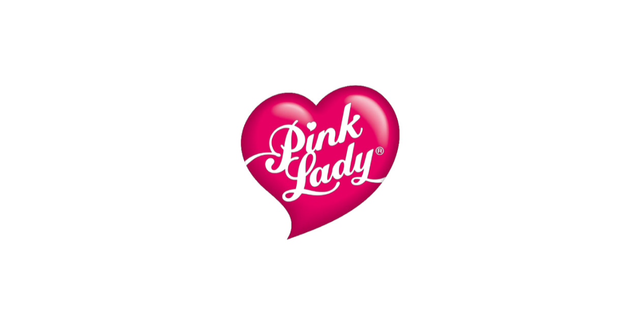 Pink Lady Logo mit Apfel-Symbol, bekannt für frische Äpfel, Premium-Obst und die internationale Marke Pink Lady