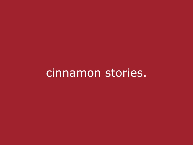 Roter Hintergrund mit beiger Schrift „cinnamon stories“, modernes Statement für Eventgeschichten, Erfahrungen und besondere Einblicke aus der Welt von cinnamon