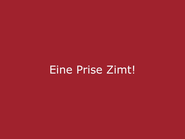 Roter Hintergrund mit beiger Schrift „Eine Prise Zimt!“, kreatives Statement für cinnamon Eventpersonal, professionelle Hospitality und perfekt organisierte Veranstaltungen
