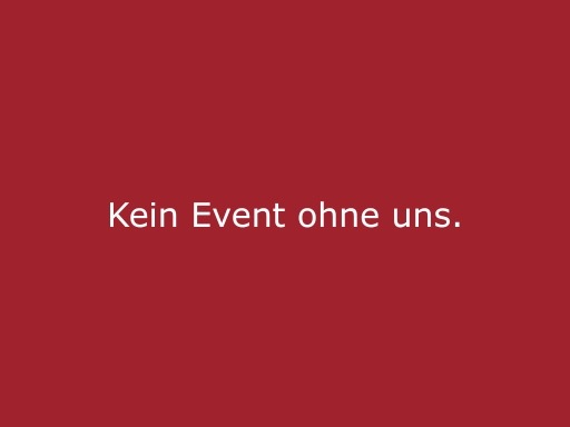 Roter Hintergrund mit beiger Schrift „Kein Event ohne uns“, kraftvolles Statement für cinnamon Eventpersonal, Hospitality und professionelle Veranstaltungen in Bremen