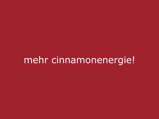 Roter Hintergrund mit beiger Schrift „Mehr cinnamon Energie“, modernes Statement für cinnamon Hospitality, Eventpersonal und besondere Veranstaltungserlebnisse