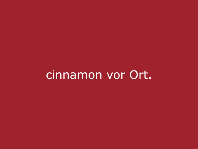 Roter Hintergrund mit beiger Schrift „cinnamon vor Ort“, modernes Statement für zuverlässiges Eventpersonal, starke Teams und professionelle Unterstützung bei erfolgreichen Veranstaltungen