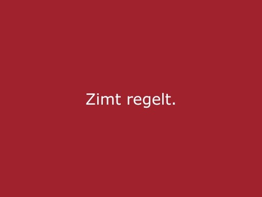 Roter Hintergrund mit beiger Schrift „Zimt-Regel“, minimalistisches Statement für cinnamon Hospitality, Eventpersonal und professionelle Veranstaltungen