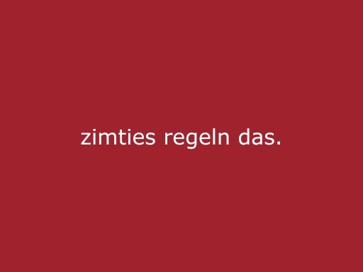 Roter Hintergrund mit beiger Schrift „zimties regeln das“, modernes Statement für cinnamon Eventpersonal, Hospitality und professionelle Veranstaltungen in Mainz